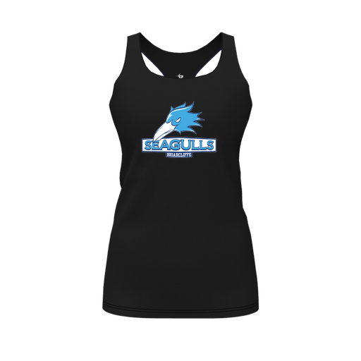 [FT0TRBBK-FYS-LOGO1] Decker Racerback Tank Top (Female Youth S, Black, Logo 1)