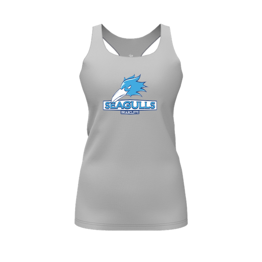 [FT0TRBGY-FYS-LOGO1] Decker Racerback Tank Top (Female Youth S, Gray, Logo 1)