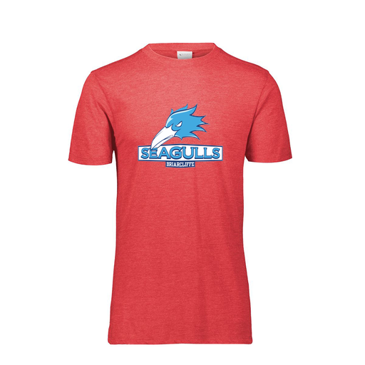 [FTSCUBRD-YS-LOGO1] Decker Youth Tri-Blend T-Shirt - Short Sleeve (Youth S, Red, Logo 1)