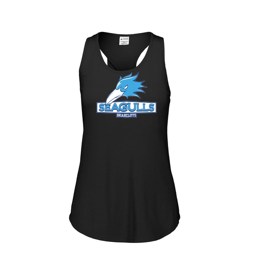 [FT0TUBBK-FAS-LOGO1] Ladies Tri Blend Tank Top (Female Adult S, Black, Logo 1)