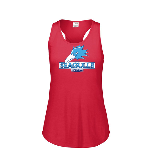 [FT0TUBRD-FAS-LOGO1] Ladies Tri Blend Tank Top (Female Adult S, Red, Logo 1)
