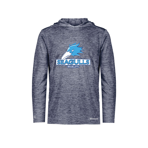 [FOLHCGNV-AS-LOGO1] Decker Men's Charge Hoodie (Adult S, Navy, Logo 1)