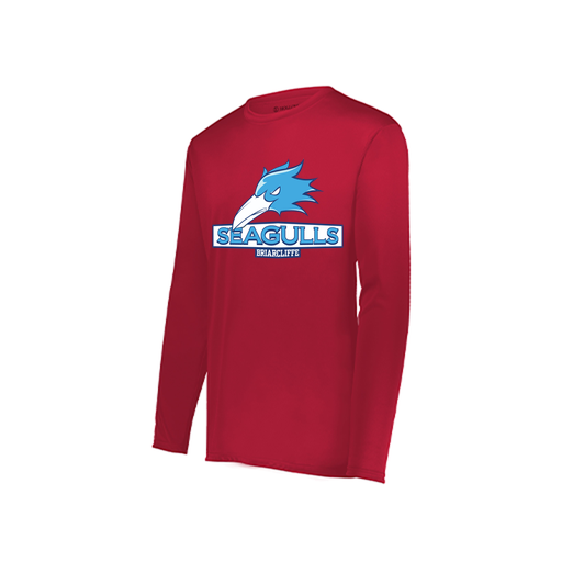 [222822.083.XS-LOGO1] Men's LS Smooth Sport Shirt (Adult XS, Red, Logo 1)