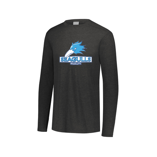 [FTLCUBBK-AXS-LOGO1] Decker Men's Tri-Blend T-Shirt - Long Sleeve (Adult XS, Black, Logo 1)