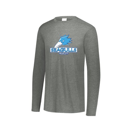[FTLCUBGY-AXS-LOGO1] Decker Men's Tri-Blend T-Shirt - Long Sleeve (Adult XS, Gray, Logo 1)