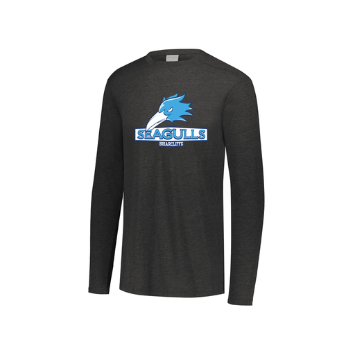 [FTLCUBBK-YS-LOGO1] Decker Youth Tri-Blend T-Shirt - Long Sleeve (Youth S, Black, Logo 1)